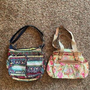 Lilly Bloom Lot Of Two Colorful Shoulder Bags